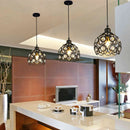 Axya Crystal K9 Pendant Lamp E27 Industrial Chandeliers with LED Bulb