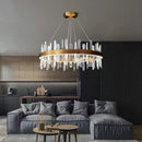Axyaa Crystal Chandelier: Designer LED Lighting for Modern Living Spaces