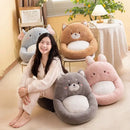 Axyaa Plush Animal Lazy Sofa Cushion with Integrated Backrest