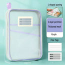 Axyaa Double-layer Mesh Zipper Stationery Organizer: Large Capacity School Office Supplies Bag