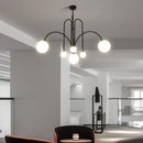 Axyaa Modern Italian Glass Iron Pendant Chandelier for Home Decor