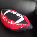 Axyaa Devil Red Lips Halloween Decorative Cushion for Living Room and Bedroom