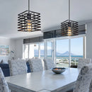 Axyaa Retro Loft Cage Pendant Light Industrial Vintage Kitchen Island Lamp