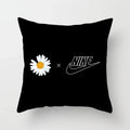 Nordic Daisy Print Pillow Cover by Axyaa - Modern Floral Cushion for Living Room