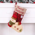 Axyaa Christmas Gift Socks Snowman Deer Santa Pattern Large Capacity Candy Bags