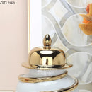 Axyaa Golden Electric Ceramic Vase Decorative Flower Arrangement Ornament