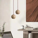 Axyaa Nordic Stone Travertine LED Pendant Lights For Bedside Chandelier Kitchen Island Bedroom