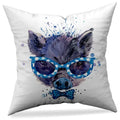 Axyaa Animal Print Pillowcase in Peach Skin Fabric - Modern Simple Cartoon Design