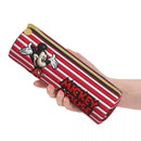 Axyaa Mickey Mouse & Minnie Leather Pencil Case: Big Capacity Office & Cosmetic Holder
