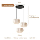 Axyaa Nordic Wabi Sabi Fabric LED Pendant Lights Chandelier for Dining Room