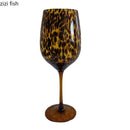 Axya Leopard Print Glass Whisky Cup Stemware Goblet - Restaurant Bar Drinkware
