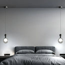 Axyaa Modern Black LED Pendant Chandelier for Bedroom and Living Room