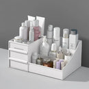 Axyaa Makeup Organizer: Vanity Storage Box with Drawers for Cosmetics, Brushes, Lipstick