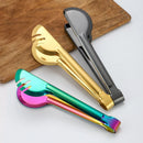 Axyaa Stainless Steel Bread Clip Food Tongs - Kitchen Baking BBQ Salad Clamp