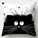 Watercolor Cat Pillowcase by Axyaa - 45cmX45cm Square Sofa Pillow - Loving Cat Design