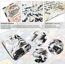 Axyaa Grunge Skulls Pattern Fleece Throw Blanket, Soft & Warm Bedspread