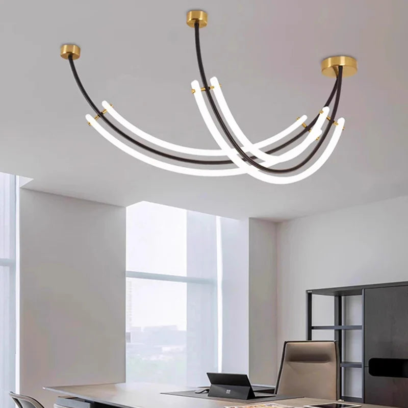 Axyaa Modern LED Pendant Chandeliers for Living Room Dining Room Indoor Lighting