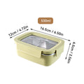 Axyaa Stainless Steel Divided Lunch Box with Detachable Lid & Large Capacity