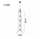 Axyaa Nordic Glass LED Pendant Lamps: Minimalist Black Chandelier for Dining & Living Room