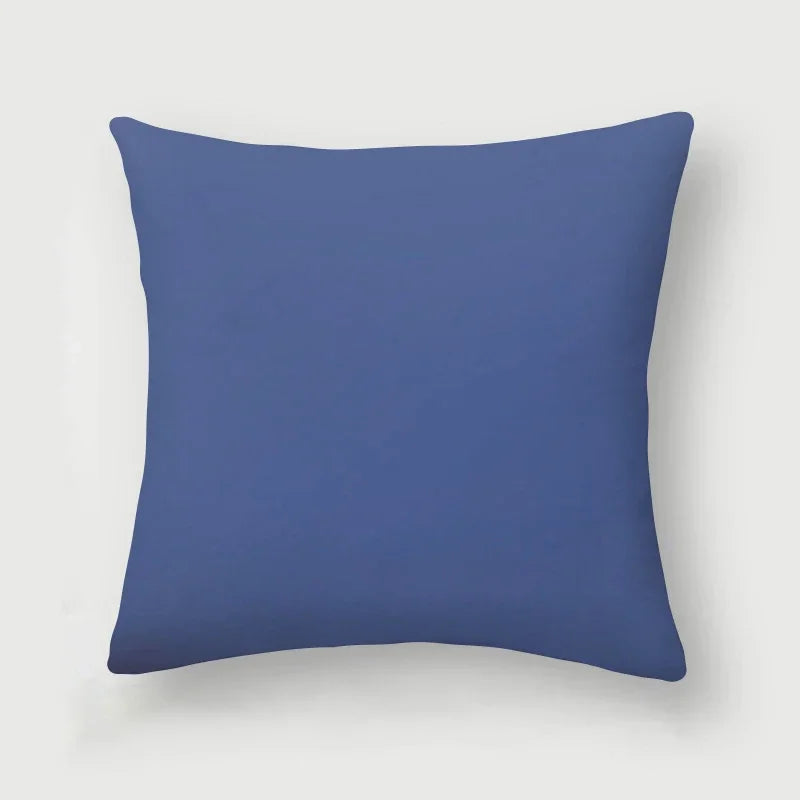 Axyaa Home Decor Polyester Sofa Pillowcase in Warm Orange Blue for Living Room