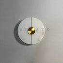 Axyaa Nordic Modern Marble Wall Lamp, Gold/Black Metal LED Sconce for Home Indoor Decor