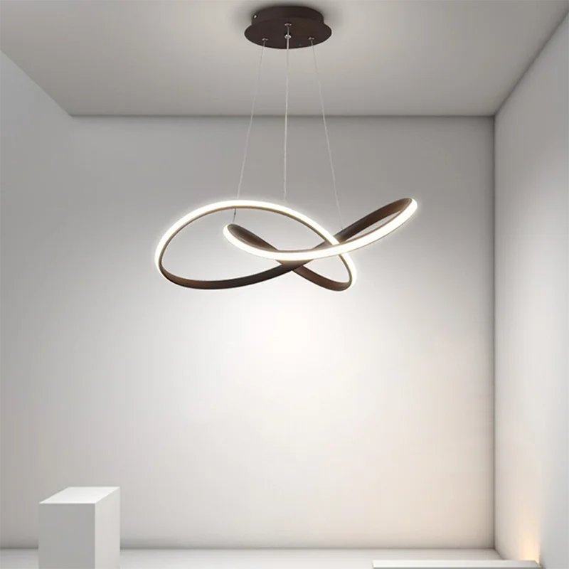 Modern Nordic LED Pendant Light by Axyaa for Home, Aluminum Line Design with Remote Dimming