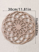Wooden Kaleidoscope Wall Art Decor by Axyaa - Boho Living Room Accent & Gift