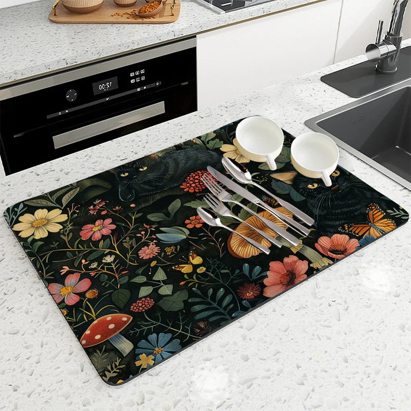 Axyaa Absorbent Drying Mat for Kitchen Plants Flowers Cup Table Decoration