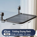 Axyaa Retractable Wall Mounted Storage Shelf for Clothes Drying and Organization