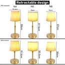 Axyaa 5w Rechargeable Table Lamp Copper White Linen Fabric USB Touch Cordless