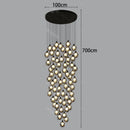 Axyaa Crystal Chandelier Stair Pendant Living Room Lighting
