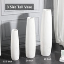 Axyaa Large White Floor Vase for Modern Home Decor