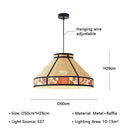 Axyaa Rattan Art Raffia Chandelier: Modern Japanese Style for Home Decoration