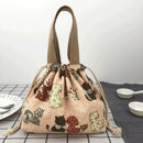 Axyaa Canvas Bento Box Handbag for On-the-Go Meals and Snacks
