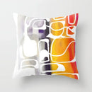 Axyaa Geometric Pattern Print Orange Car Sofa Cushion Cover