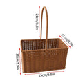 Axyaa Wicker Picnic Basket Tote: Rustic Storage & Shopping Organizer