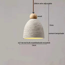 Axyaa LED Pendant Lights Modern Style Cement Wood Hanging Lamp