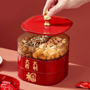 Axyaa Multi-Layer Food Storage Box: Stackable Plastic Containers for Snacks & Dried Fruits
