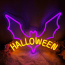 Axyaa Halloween Bats Neon Light Sign for Spooky Home Parties and Kids Room
