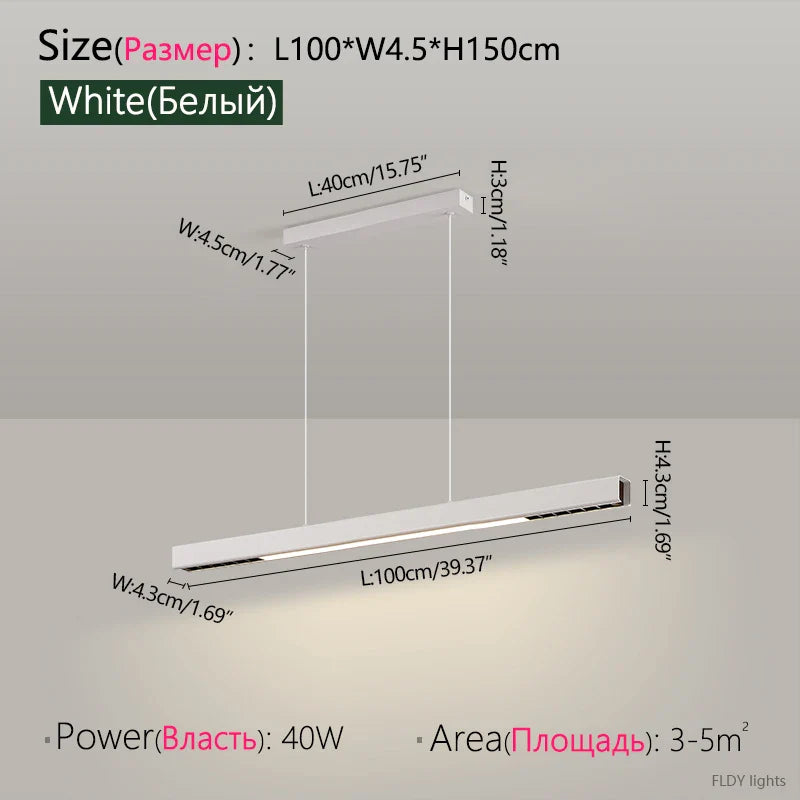 Nordic Modern Chandelier by Axyaa - LED Dining Bar Kitchen Office Lamp