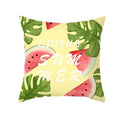Axyaa Summer Fruit Polyester Cushion Cover - Small Fresh Tropical Plants Pillowcase
