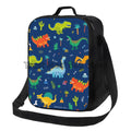 Axyaa Dino Insulated Lunch Bag - Portable Thermal Bento Tote for Kids, Boys, Girls