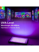 Axyaa Black Light 144-LED Ultra-Thin Floodlight for Parties and Holidays