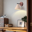 Axyaa Iron Yellow Travertine LED Wall Sconce Bedside Lamp