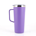Axyaa 24oz Double Wall Coffee Tumbler with Handle Lid Stainless Steel Insulated Cup
