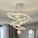 Axyaa Crystal Chandelier Pendant Light for Living Room Bedroom Ceiling Lighting