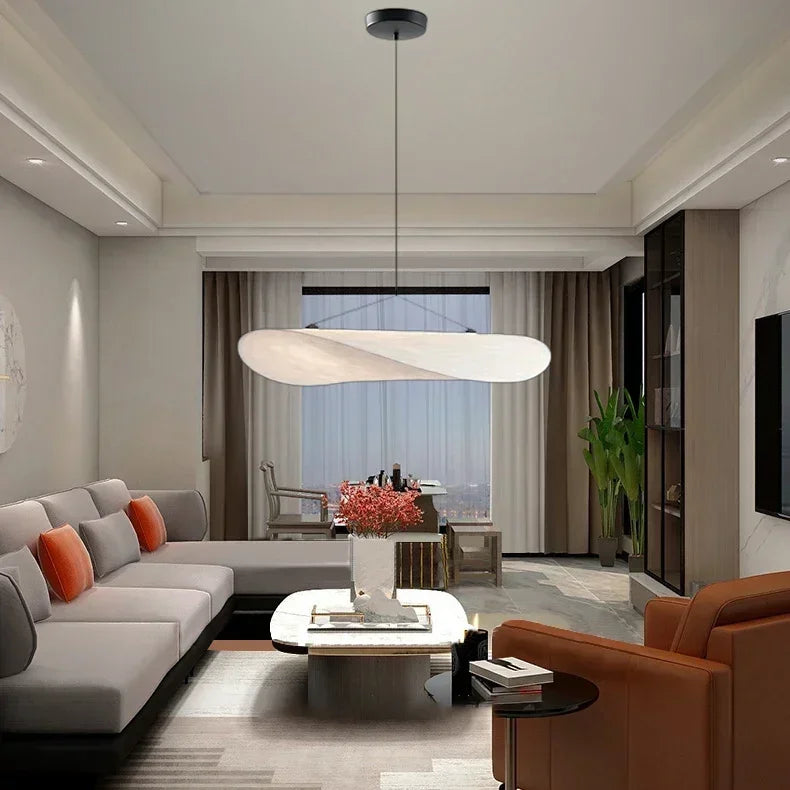 Axyaa Silk Pendant Chandelier: Modern Dining Room Hanging Light Fixtures