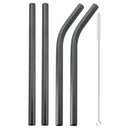 Axyaa Stainless Steel Bubble Tea Straws Set with Cleaner Brush