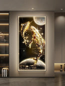 Axyaa LED Whale Mural Lamp: Modern Luxury Home Wall Art Vertical Light