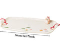Axyaa Cute Girl Heart Ceramic Tableware Set, Red Mushroom Design, Single Handle Bowl